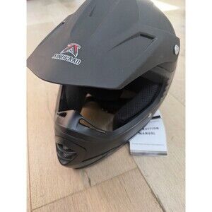 Open Face MX Helmet Matte Black Size Youth Large